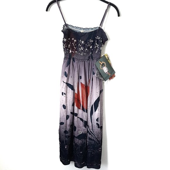 Lapis Convertible Strapless Smocked Skirt/Dress, O - Picture 1 of 7
